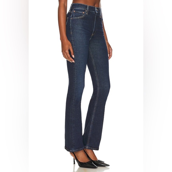 Agolde Nico High Rise Slim Boot size 31 Flare Dark Wash Button Fly NWT - Picture 3 of 16